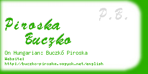 piroska buczko business card