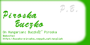 piroska buczko business card